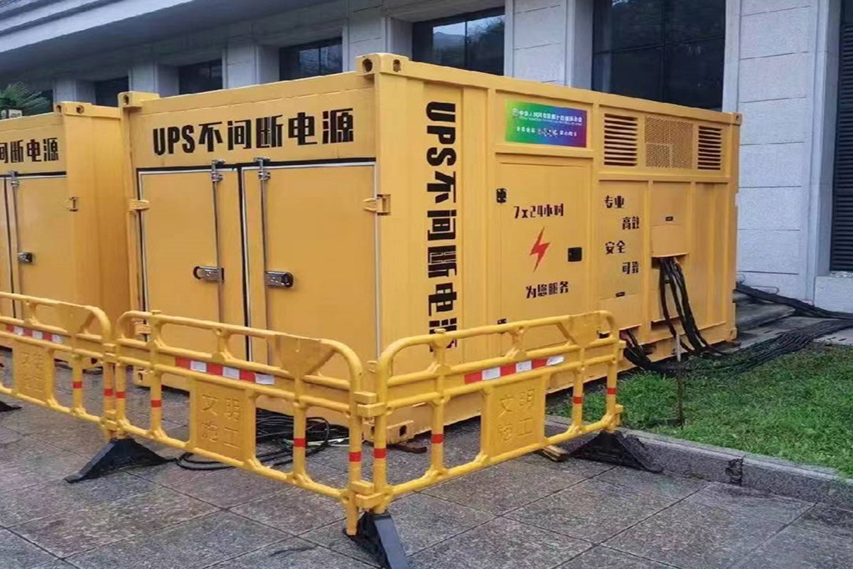 德安发电机租赁施工现场