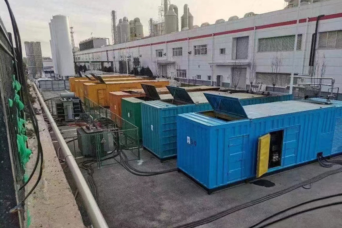 德安发电机租赁施工现场